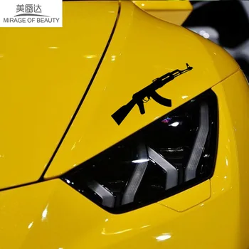 SUV Pencere Motosiklet Kayık Kano Vinil için klasik Silah Ak-47 Kalaşnikof Askeri Meraklıları Araba Etiket Çıkartma