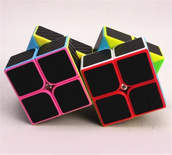 Çocuklar için yeni 2x2x2 Zcube Karbon Fiber Sticker Sihirli Küp Bulmaca Küp Hızlı Cubo Kare Bulmaca Hediye Eğitici Oyuncaklar