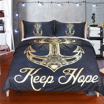Yastık Seti rüya yakalayıcı ay siyah çapa Nevresim takımı çift tam kraliçe kral yatak örtüsü Yatak Örtüsü yatak seti ikiz