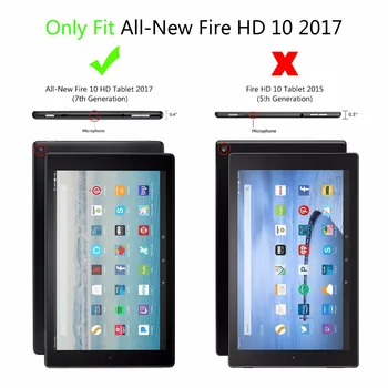 Capa Fundas+Kalemi Amazon Kindle Yangın Amazon HD 10 2017 Akıllı Baskı Flip Deri Kılıf İçin 10 2017 Tablet Case HD için Stand