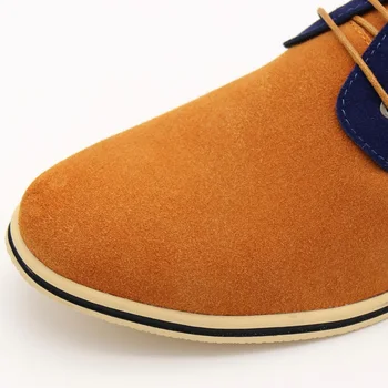BİMUDUİYU Yeni model Büyük Boy 49 Moda Tasarımı Karışık Renkler Gerçek Süet Deri Erkek Rahat Ayakkabılar Resmi Elbise Düz Oxford Ayakkabı
