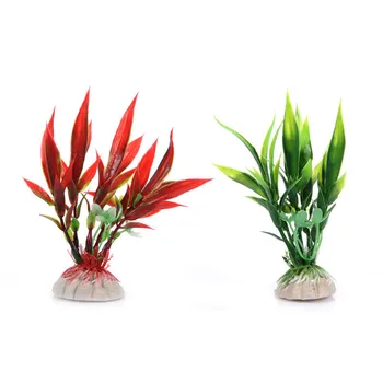 10 Sıcak Satış Yapay Bitki Akvaryum Dekorasyon akvaryum Dalgıç Çiçek Çim Dekor Süs-30cm 10 Stilleri İsteğe bağlı