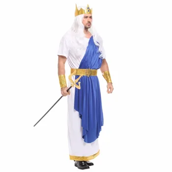Şangay Hikaye Erkek Cadılar Bayramı Cosplay Kostüm Antik Yunan Mitolojisinde Poseidon Neptün Cosplay Parti Kostümleri