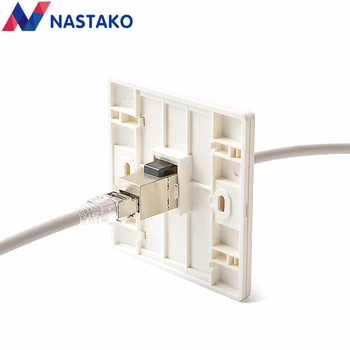 NASTAKO 4 adet metal Kalkan ağ modülü Altın doğrudan uygulama alanı-RJ-45 bağlayıcı Bilgiler soket Kablosu Keystone kaplama