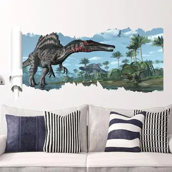Çocuk Odaları için ormanda Vahşi Dinozorlar Duvar Çıkartmaları Çocuk Odası Dekorasyon Duvar Çıkartmaları Poster duvar Kağıdı