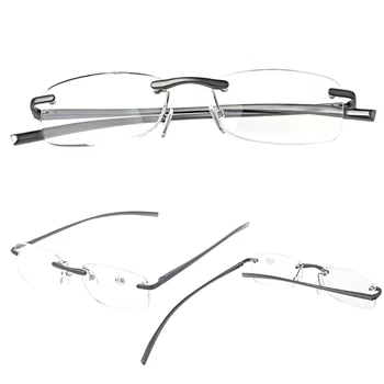 Okuma 2017 Alüminyum Metal Çerçevesiz Gözlük, Presbit Gözlük Reçine Lens 1.0 +~+3.5 AUG21_20
