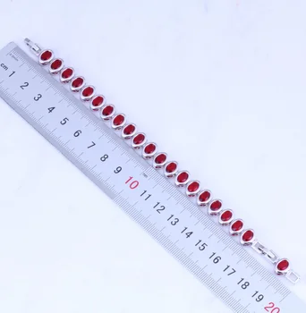 Aşk Monolog Bayan En İyi Hediye ! Kırmızı İmitasyon Garnet Bileklik Uzunluğu 19,5 CM B0068 Ücretsiz Takı Çanta Zinciri
