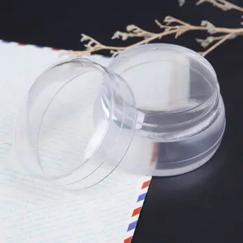 3.5 cm Kafa Tasarım Kap Silikon Jelly Şeffaf Şablon Araçları Manikür İle Kazıyıcı Damgalama Matte Nail Art Stamper Set