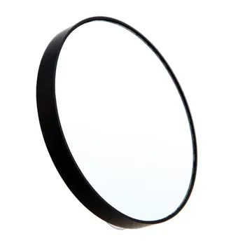 İki Emme İle Ayna 10X Büyüteçli Makyaj Aynası Makyaj Bardak Araçları Ayna Büyük Ayna 10 Kat Büyütme siyah Yuvarlak