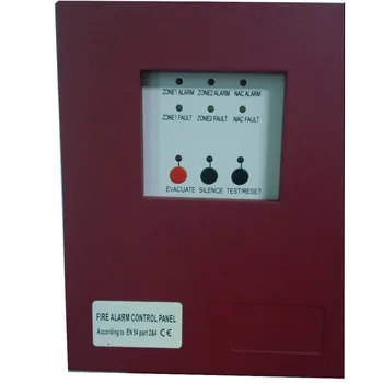 AC Güç Girişi Yangın Alarmı Kontrol Sistemi Konvansiyonel Yangın Kontrol Paneli ile ücretsiz kargo 2 Bölgeleri Yangın Alarm Kontrol Paneli