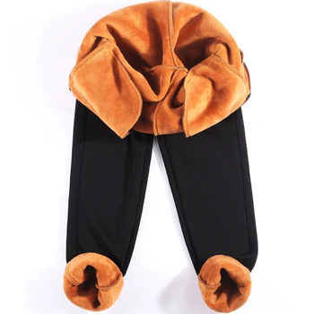 Kalın Kadife Altın Kadife Yüksek Bel Kadın kış Tarzı Moda 3 Endoskopi Demir Kart 6XL Sıcak Pantolon Kalem Pantolon S Cashmere-