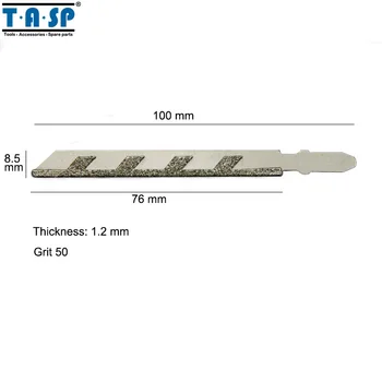 TASP 5PC 100mm T Shank Jig Elmas Kaplamalı Duvar Granit Döşeme Kesme Elektrikli Aletler Aksesuarlar için Testere