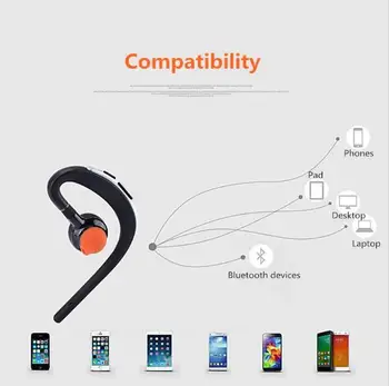 Handsfree Bluetooth kulaklık mikrofon ses kontrolü ile Kulaklık Kulaklık ile kablosuz sweatproof spor bluetooth Kulaklık Kulaklık