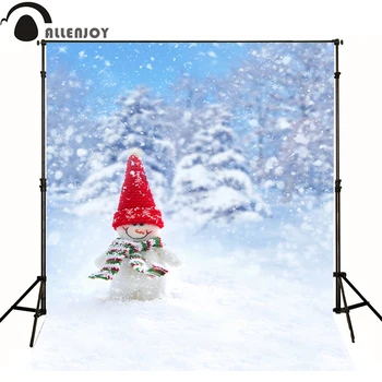 Allenjoy fotoğraf arka plan Noel kardan adam kar kış çocuk çocuk resimli fotoğraf stüdyosu duvar kağıdı