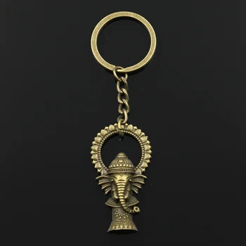 Yeni Moda Anahtarlık 50*25mm Ganesha Buda fil Hediye İçin DİY Erkek Mücevher Araba Anahtarlık Yüzük Tutucu Kolye Hediye