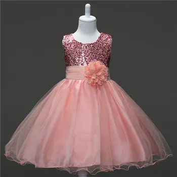 Kız Elbise Yaz Prenses Bebek Kız Elbise düğün çiçek kız elbise Çocuk Giyim Doğum günü Yılbaşı Parti kumaş Elbiseler