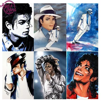 Diy 5D Elmas Resim Çapraz Dikiş Michael Jackson Tam Kare Elmas Matkap Sanatları Nakış Portre Taslar Resim
