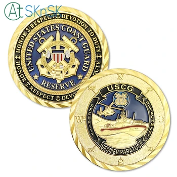 1 ADET USCG Altın Ordu Hatıra Madalya Amerika Birleşik Devletleri Sahil Güvenlik Rezerv Güvenlik Müfrezesi Meydan Sikke toplamak Kaplama