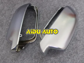 Audi A3 B9 A4 S4 A5 S5 Yan İçin 1 çift Destek mat krom Gümüş ayna kılıfı dikiz aynası kapak shell Yardım