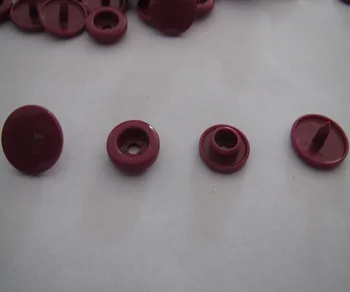 Ücretsiz kargo 100 setleri dikiş bebek renkli Raptiye plastik snap düğmesi B34 Erik Mor renk için snap düğmesi KAM