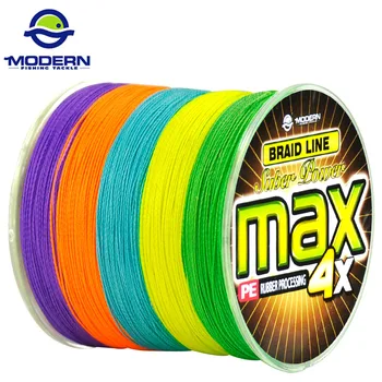 300M MODERN BALIKÇILIK Markası MAX serisi çok renkli 10M 1 Renk mulifilament PE Hat 4 İpliklerini Balıkçılık Tel örgülü Örgülü