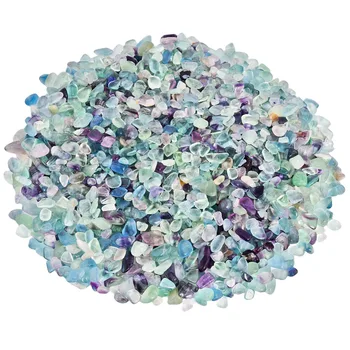 SUNYİK UY (460g) Doğal Florit Taş parçaları Taş Ezilmiş Yuvarlandı Kristal Kuvars Parçaları Düzensiz Şekilli Taşlar