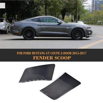 Ford için karbon Fiber Arka gövde Paneli Çamurluk Kepçe görevlisi Mustang Coupe 2 Kapı 2016 2017 2 ADET