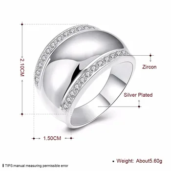 Modern 925 damgalı Gümüş Kadın Adam Görünmez Ayarı CZ Kristal Düğün Nişan Yüzüğü Mücevher Yüzük kaplama