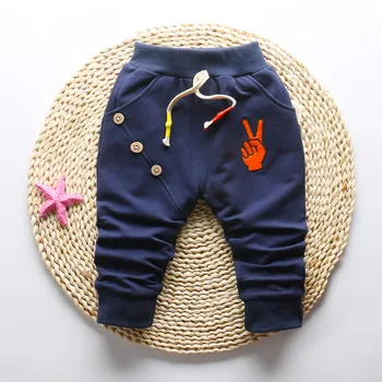 2017 ilkbahar sonbahar yeni Güney Kore Moda stil pamuk yüksek kaliteli bebek pantolon 0-2 yıl bebek erkek /kız çocuk pantolon