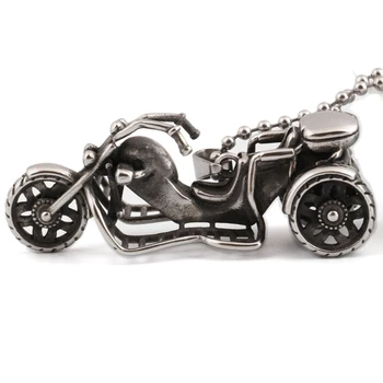 Erkekler için yeni varış moda motosiklet kolye paslanmaz çelik kolye