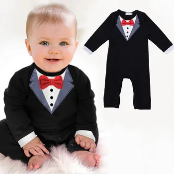 /M/L/XL moda Pamuk Çocuk Giyim Bebek Tulumu Tulumu yeni Doğan Erkek Bebek Kıyafetleri Elbiseleri Siyah/Beyaz Stil Gezinme S
