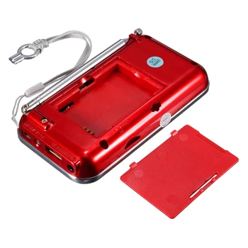 Taşınabilir Mini Taşınabilir Dijital FM Radyo Hoparlör USB Micro SD TF Kart MP3 Müzik Çalar LED