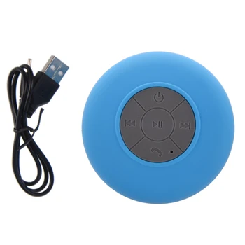 (Mavi)Taşınabilir Taşınabilir Araç Banyo Handsfree Kablosuz Bluetooth Hoparlör