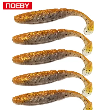 UL Balıkçılık Solucan için Noeby Yumuşak Yem 6 adet 8.5 cm 10cm Pesca Shad Jig Head Balıkçılık Fly damla nakliye Swimbaits -
