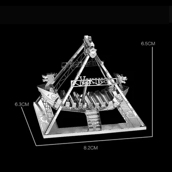 Denetim İçin Nanyuan 3D Metal Puzzle Viking Rekreasyon bina Modeli DİY Lazer Kesim Birleştirin Yapboz Oyuncak Masaüstü dekor HEDİYE