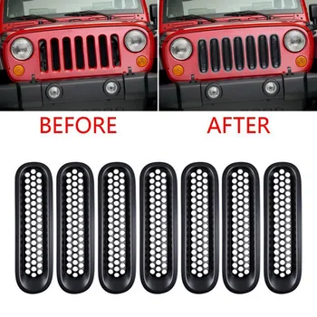 2007 Jeep JK Wrangler İçin yüksek Kaliteli SERAMİK/Siyah Petek Döşeme Izgara Kapak Yüksek Kalite Eklemek Kafes Çerçeve~