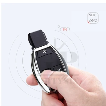 Benz Yumuşak Tutkal SMS ile 3 Düğme Akıllı Araba Anahtarı kılıfı Fob Mercedes Benz Aksesuarlar İçin W203 W211 W210 W124 Anahtarlıklar Anahtarlık