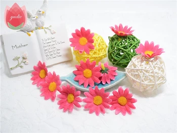 10 adet Küçük İpek Ayçiçeği el Yapımı Yapay Çiçek Kafa Çelenk DİY Düğün Dekorasyon Hediye Kutusu Hatıra Defteri Zanaat Sahte Çiçek