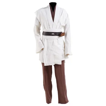 Star Wars Obi Wan Kenobi Jedi Elbise Cosplay Kostüm Orijinal Elbiseler Tunik Cadılar Bayramı Üniforma Tam Set Pelerin