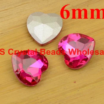 Ücretsiz kargo! F5101 6 mm 4831 kalp pointback kristal süslü taş 21 renk paketi/toptan 100pcs (renk seçebilirsiniz)-5121