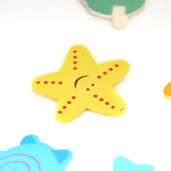 4x Ahşap Buzdolabı Mıknatısları Sticker Bebek Manyetik Oyuncak Ev Sanat Yenilik