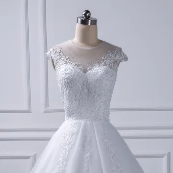 2018 Prenses Artı Boyutu Düğün 2016 Gelin Elbise Fildişi Dantel Beyaz Vestido De Noiva Vintage Casamento Çin Elbise-online-mağaza