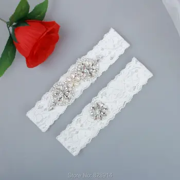 Toptan 2016 Yeni Kristal Taşlar Hatıra Jartiyer Set Tasarımı Beyaz Dantel Düğün Gelin Jartiyer ve Jartiyer Atmak BR8586