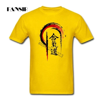 Komik Dövüş Sanatları Aikido T Shirt Homme Beyaz Kısa Kollu Özel Erkekler Gömlek 3XL Tee Tops