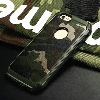 1 PC+SMS ile Ordu Kamuflaj Camo Hibrit Zırh Capa 2 orijinal Geri de iPhone 5s 5 SE Dava konusunda fundas Kapak