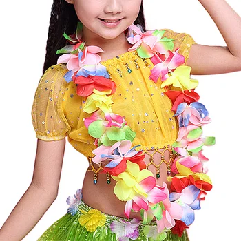 1 ADET Sıcak Hawaii Noel Çelenk DİY Parti Çelenk Çiçek Hoop Kolye Süslü Elbise Topu Plaj Süslemeleri