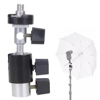 Yumuşak Şemsiye Tutucu Adaptörü 1 Universal Döner/4 Kamera Flaş Sıcak Ayakkabı Nikon/Canon/Pentax/Olympus için Dirsek Tripod Stand