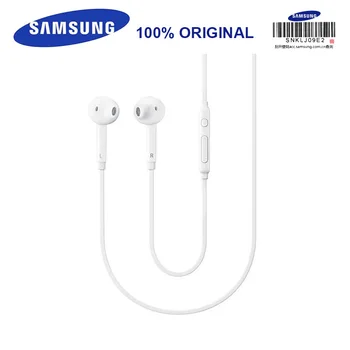 SAMSUNG EO-EG920LWGH59-Kulak Stereo Spor Kulaklık Mikrofon 1.2 m ile Perakende Kutusu ile Hilton S8Edge S9 Samsung için 3.5 mm Kulaklık Kablolu