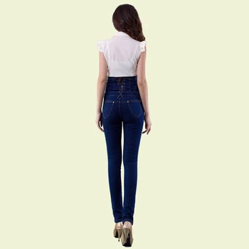 Yüksek Bel Kot pantolon Kadın Kış Kalınlığı Sıcak Streç Denim Uzun Kalem Pantolon Kot Femme 4XL Artı Boyutu Kadife