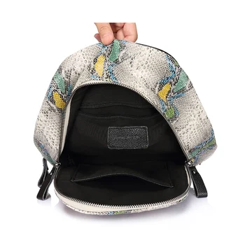 LOVEVOOK marka moda kadın suni deri Yılanlı okul çantası mini genç kızlar için Bayan sırt çantaları sırt çantası